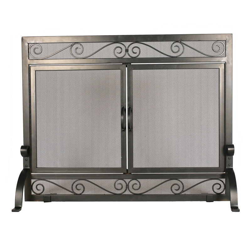 1. GO 2 Panel Steel Fireplace Screens Wayfair